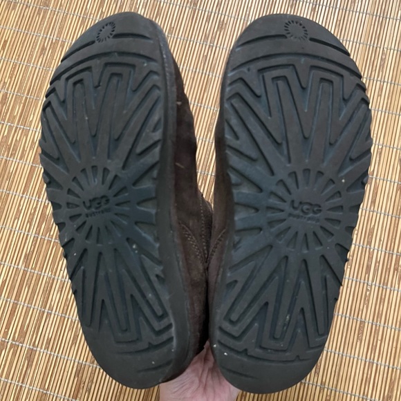 UGG Cargo Brown Suede Leather Boots Shearling Buckle Pocket - Picture 4 of 7